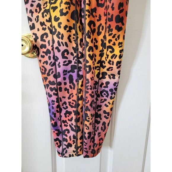 Savage x Fenty Rhianna Hotline rainbow leopard jumpsuit Sz L - Picture 8 of 11